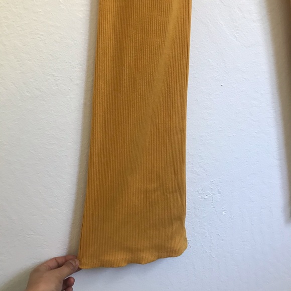 Yellow Ribbed Jumpsuit - Picture 4 of 4